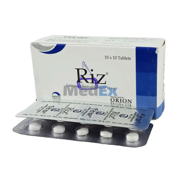 Riz 10 mg Packaging