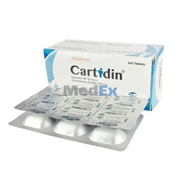 Cartidin 750 mg+50 mg Packaging