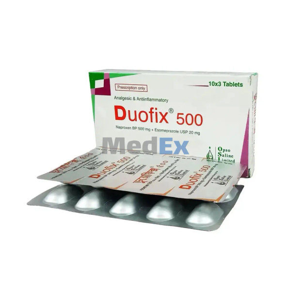 Duofix 500 mg+20 mg Packaging