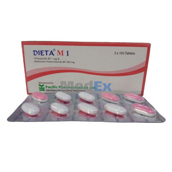 Dieta M 1 mg+500 mg Packaging