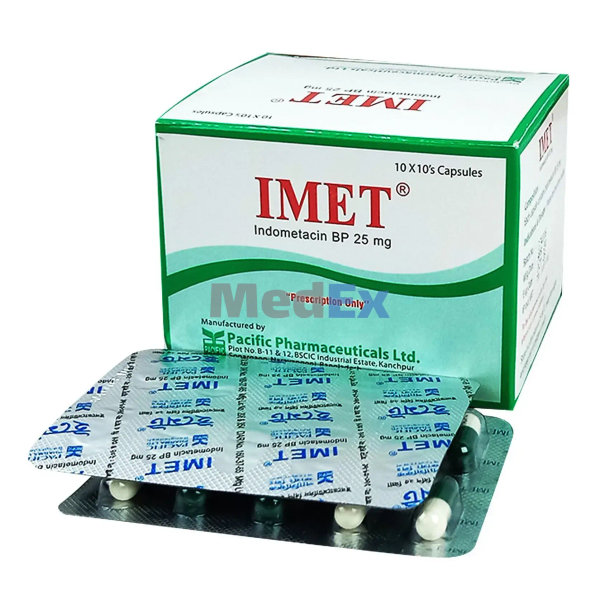 Imet 25 mg Packaging