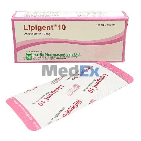 Lipigent 10 mg Packaging