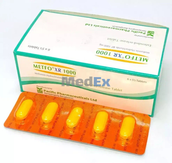 Metfo XR 1000 mg Packaging