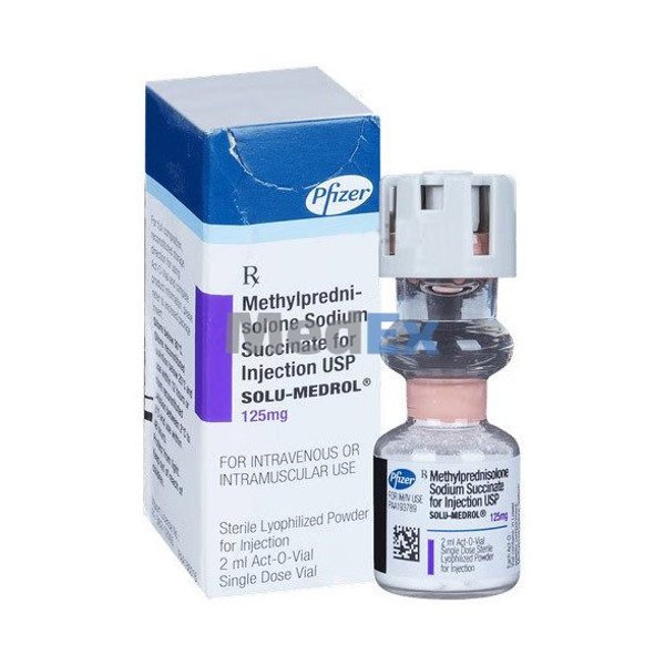 Solu-Medrol 125 mg/vial Packaging
