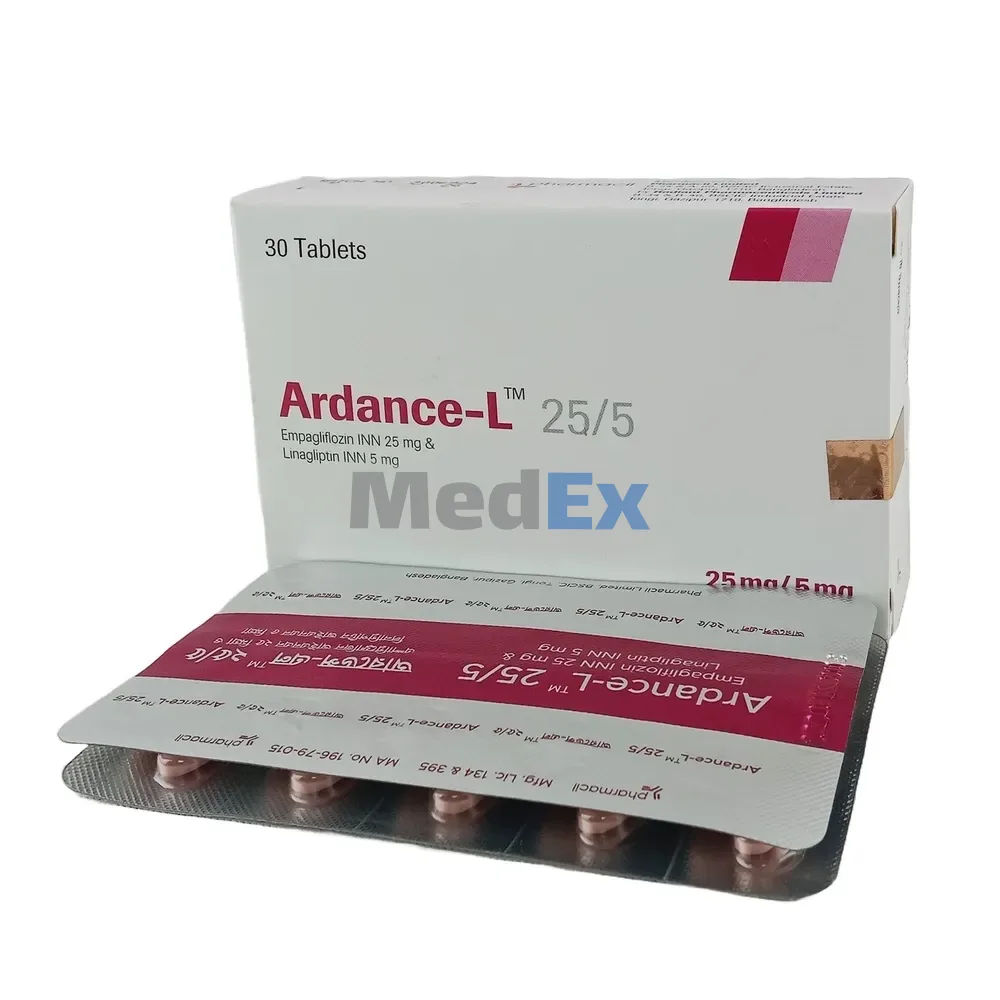 Ardance-L 25 mg+5 mg Packaging