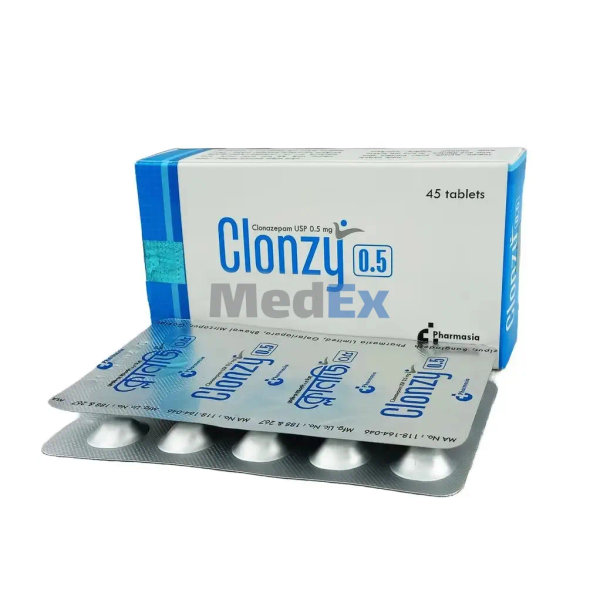 Clonzy 0.5 mg Packaging