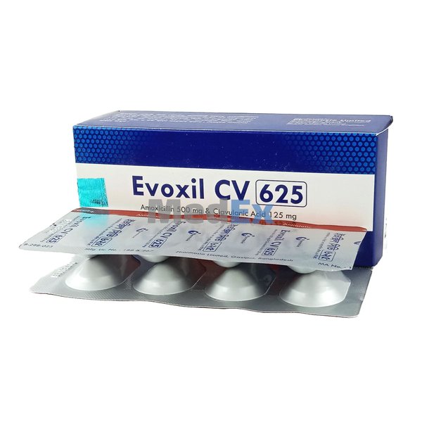 Evoxil CV 500 mg+125 mg Packaging