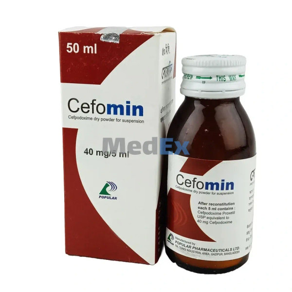 Cefomin 40 mg/5 ml Packaging