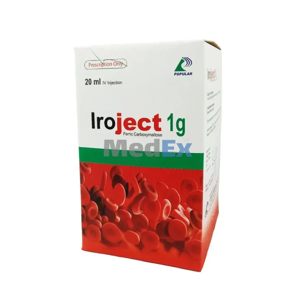 Iroject 1 gm/20 ml Packaging