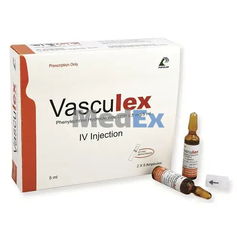 Vasculex 0.5 mg/5 ml Packaging
