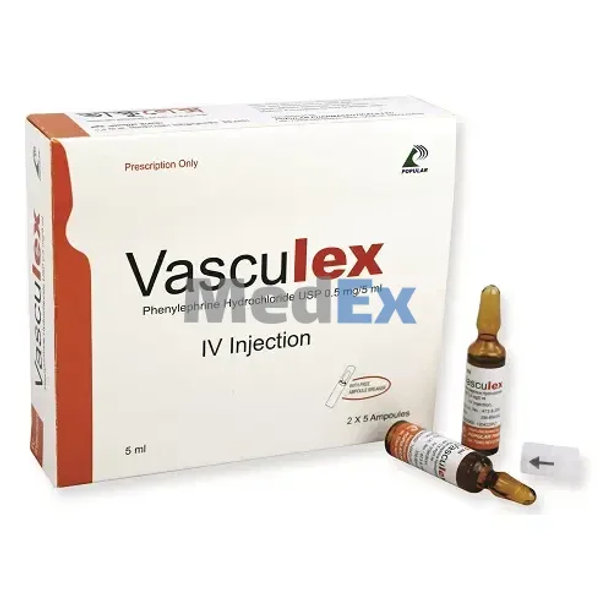 Vasculex 0.5 mg/5 ml Packaging