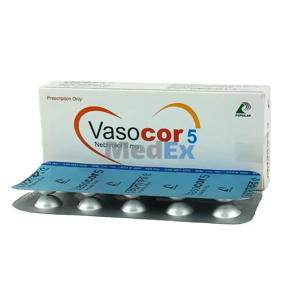 Vasocor 5 mg Packaging