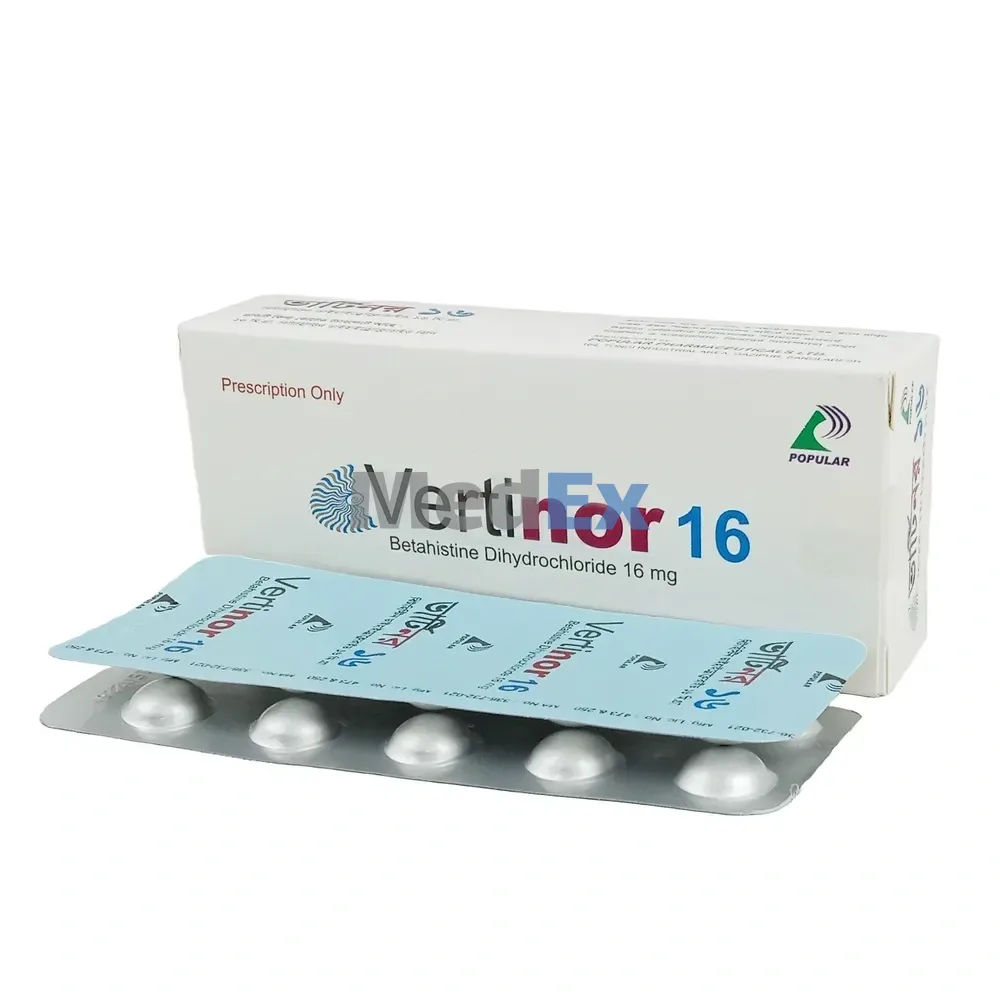 Vertinor 16 mg Packaging