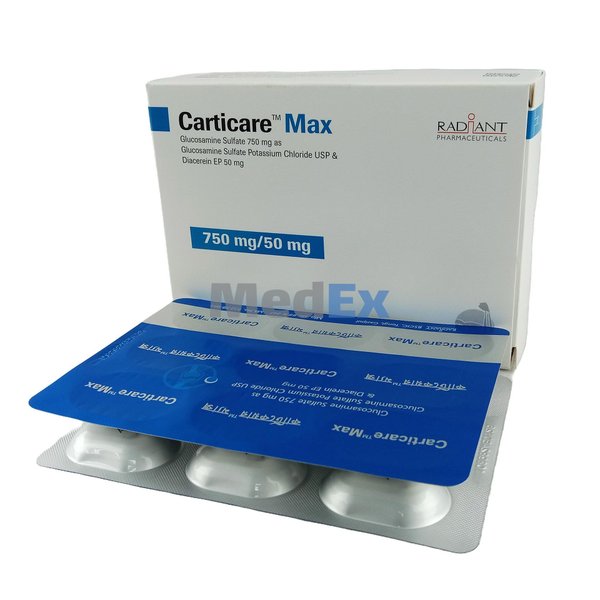 Carticare Max 750 mg+50 mg Packaging
