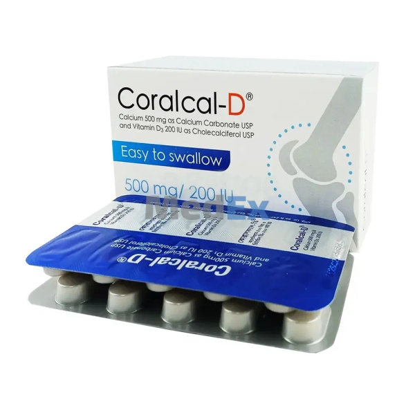 CoralCal-D 500 mg+200 IU Packaging