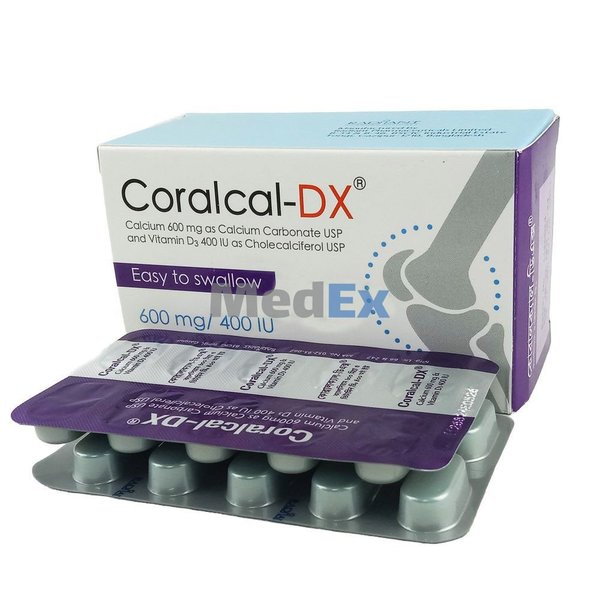 CoralCal-DX 600 mg+400 IU Packaging