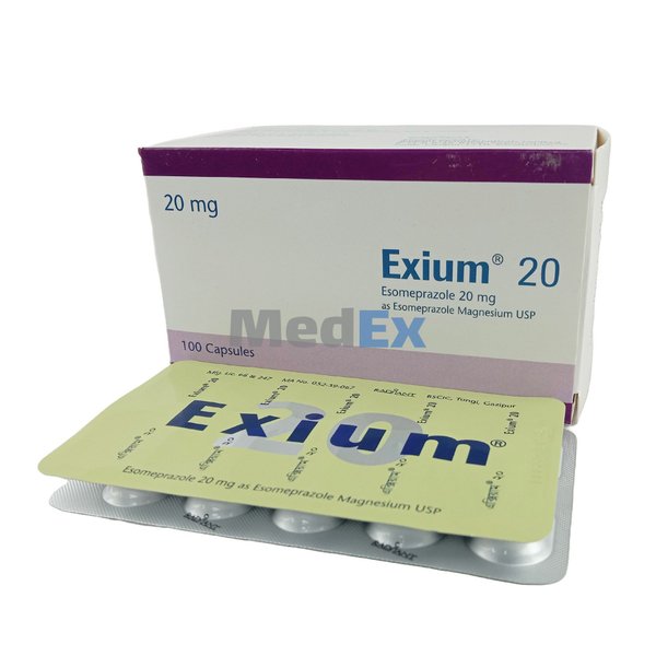 Exium 20 mg Packaging