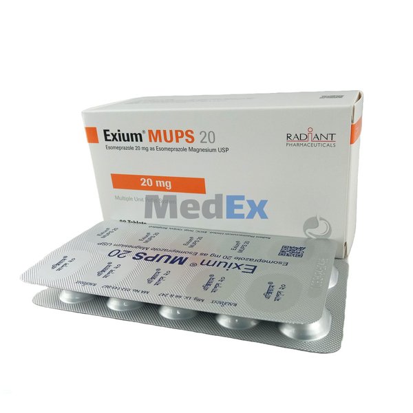 Exium MUPS 20 mg Packaging