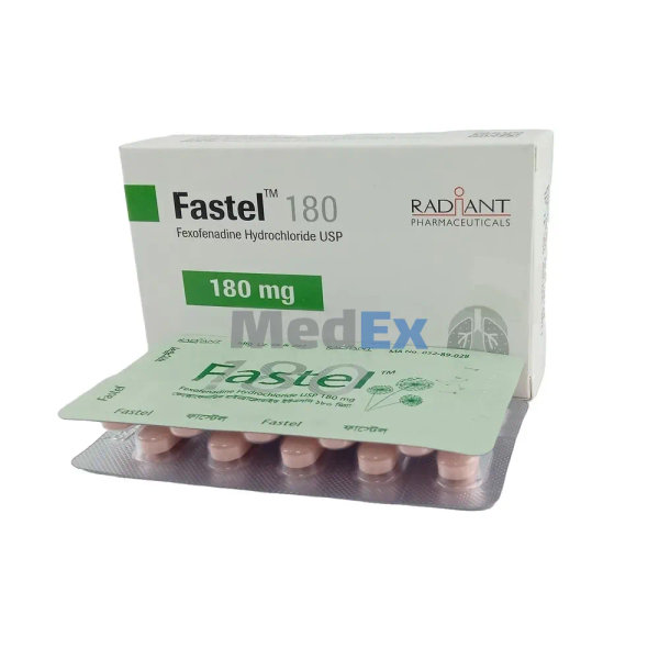 Fastel 180 mg Packaging
