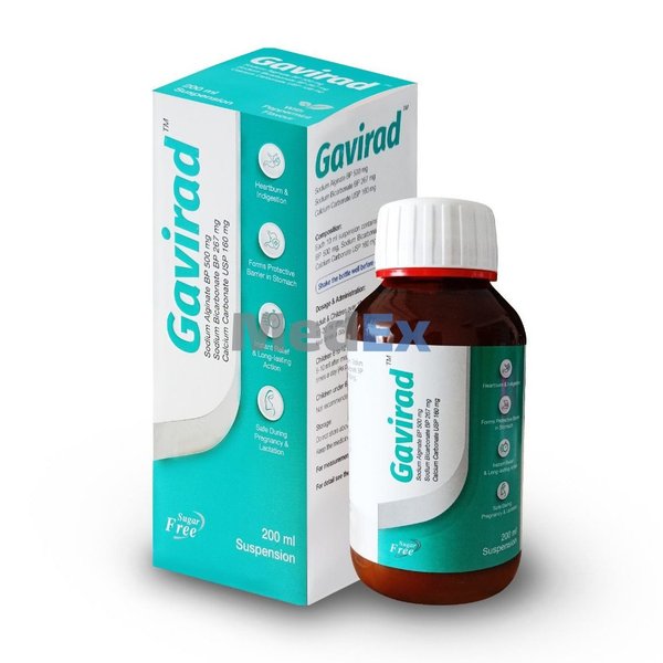 Gavirad (500 mg+267 mg+160 mg)/10 ml Packaging
