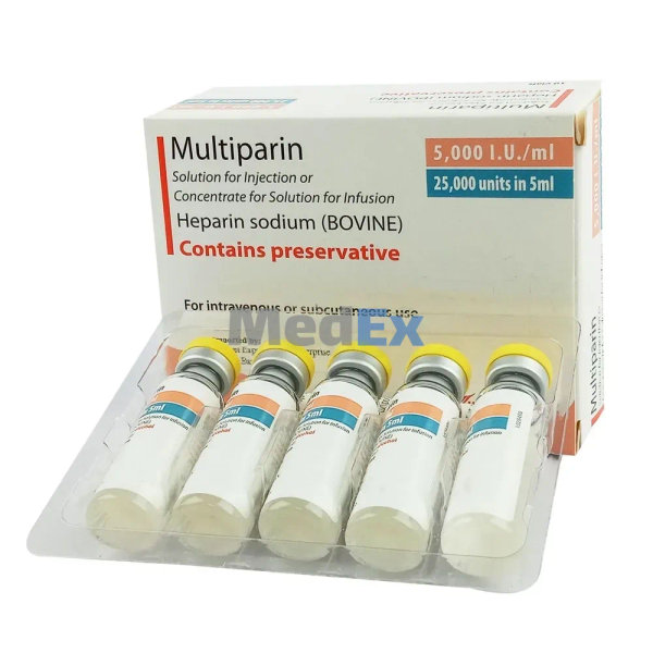 Multiparin 25000 IU/5 ml Packaging