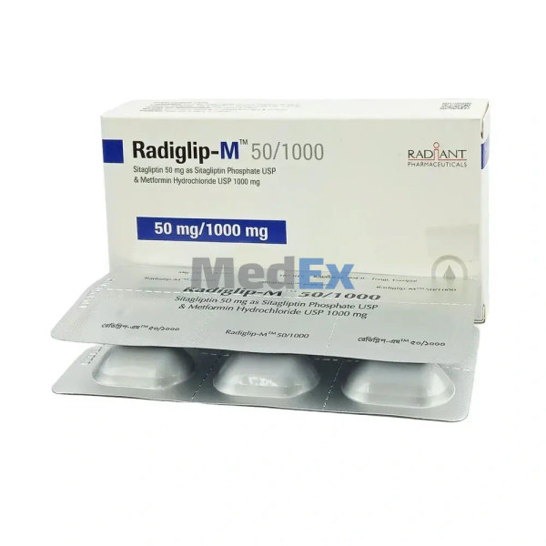 Radiglip-M 50 mg+1000 mg Packaging