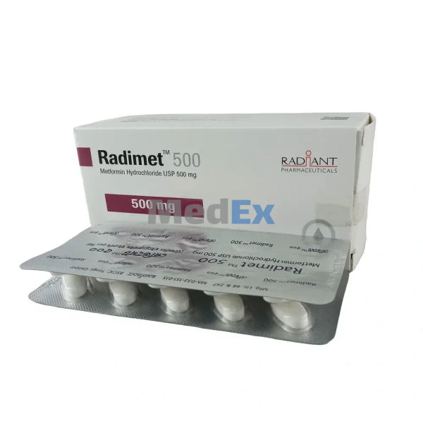 Radimet 500 mg Packaging