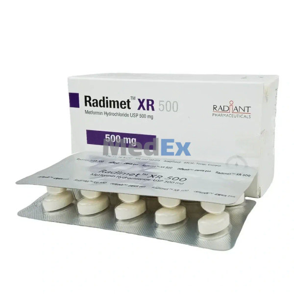 Radimet XR 500 mg Packaging