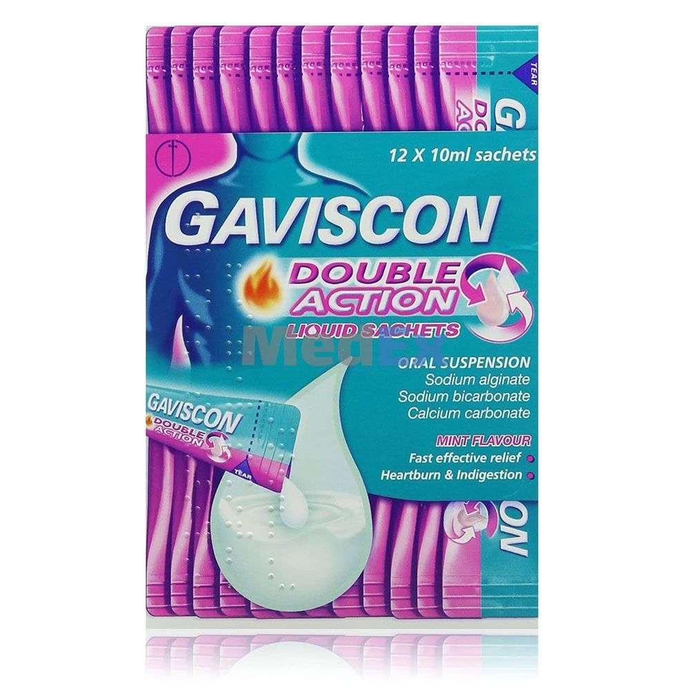 Gaviscon (500 mg+267 mg+160 mg)/10 ml Packaging