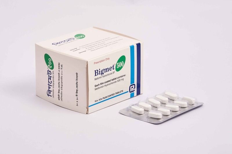 Bigmet 500 mg Packaging