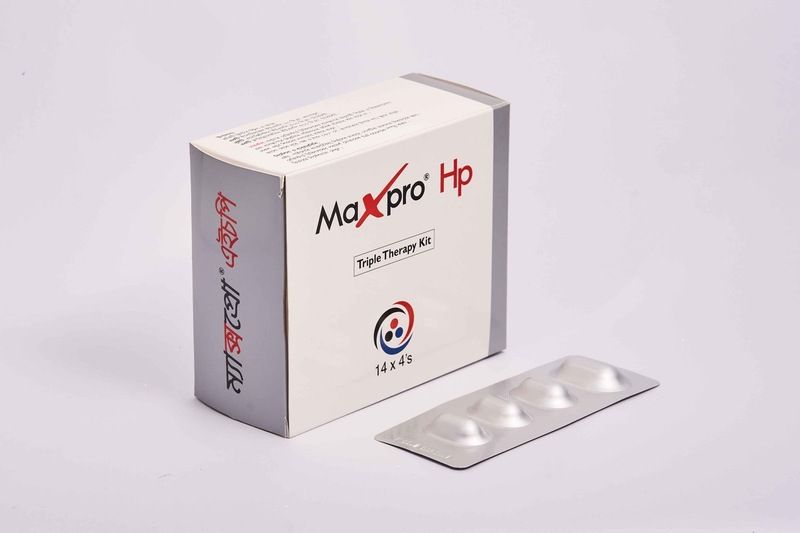 Maxpro Hp 20 mg+1000 mg+500 mg Packaging