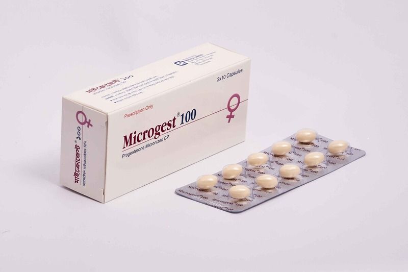 Microgest 100 mg Packaging