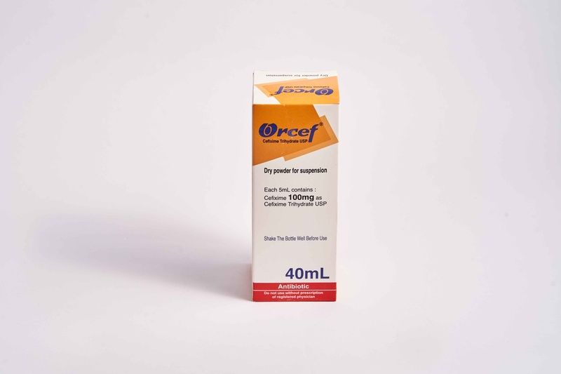 Orcef 100 mg/5 ml Packaging