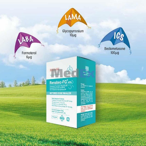 Renabec-FG (100 mcg+6 mcg+10 mcg)/puff Packaging