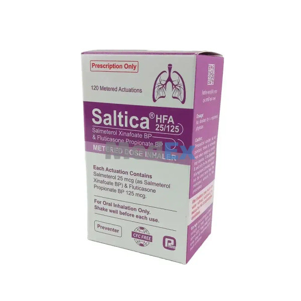 Saltica (25 mcg+125 mcg)/puff Packaging