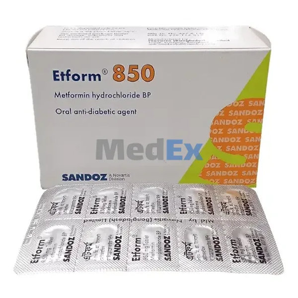 Etform 850 mg Packaging