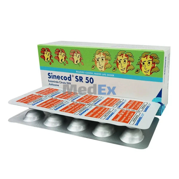 Sinecod SR 50 mg Packaging
