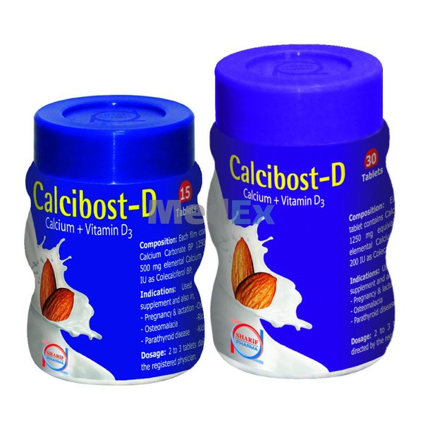 Calcibost-D 500 mg+200 IU Packaging