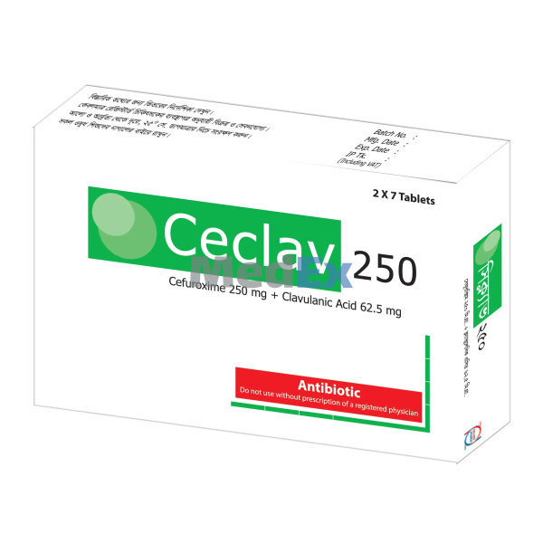 Ceclav 250 mg+62.5 mg Packaging