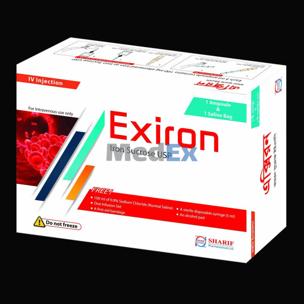 Exiron 100 mg/5 ml Packaging