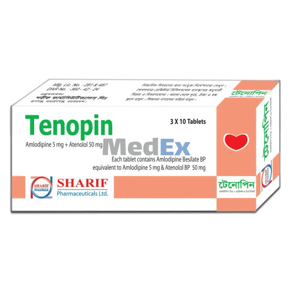 Tenopin 5 mg+50 mg Packaging
