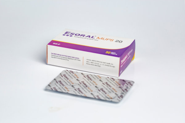Esoral MUPS 20 mg Packaging