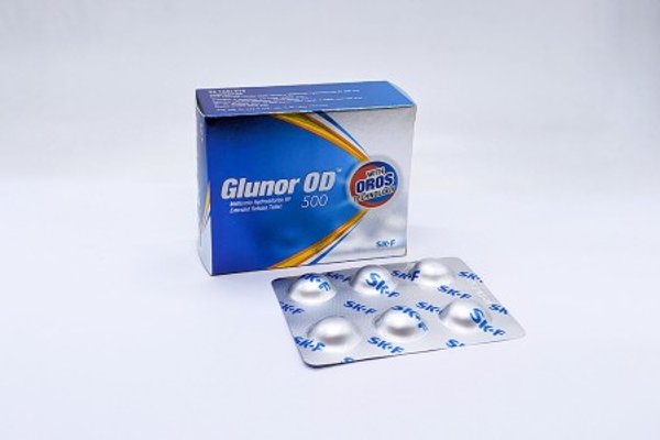 Glunor OD 500 mg Packaging