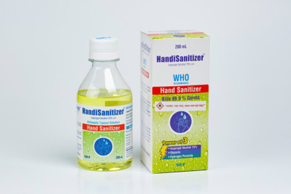 HandiSanitizer 75%+0.125%+1.45% Packaging