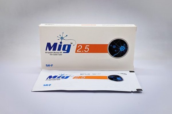 Mig 2.5 mg Packaging