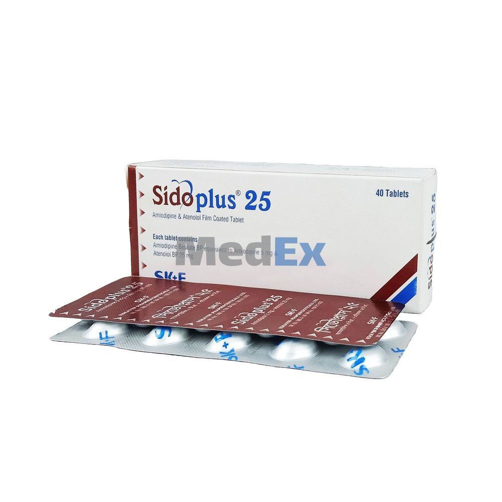 Sidoplus 5 mg+25 mg Packaging
