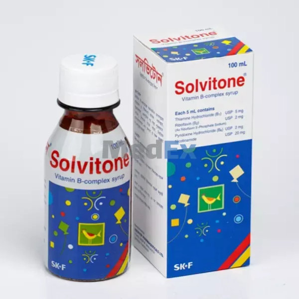 Solvitone (5 mg+2 mg+2 mg+20 mg)/5 ml Packaging