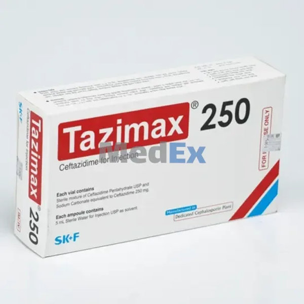 Tazimax 250 mg/vial Packaging