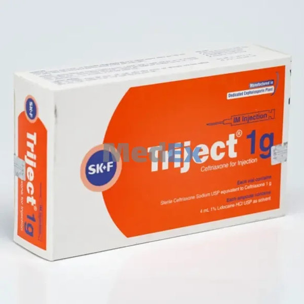 Triject 1 gm/vial Packaging