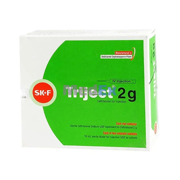 Triject 2 gm/vial Packaging